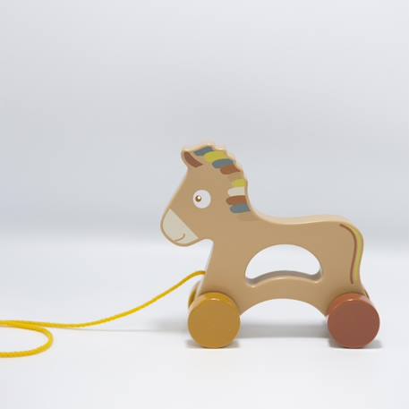 Jouet en bois bébé à tirer Multicolore 1 - vertbaudet enfant 