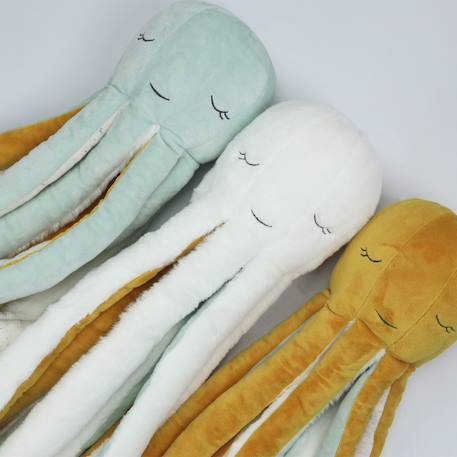 Peluche poulpie la pieuvre Blanc+Moutarde+Vanille+Vert 5 - vertbaudet enfant 