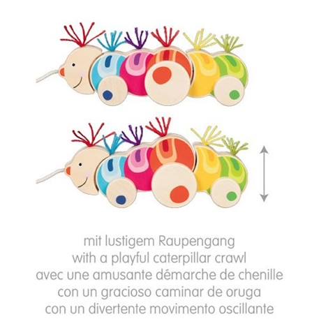 Animal à tirer la chenille papilio Multi-coloured 2 - vertbaudet enfant 