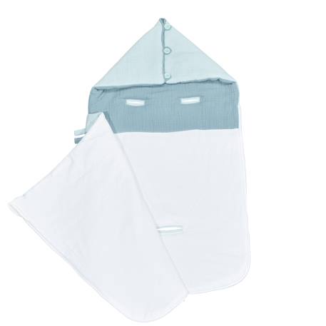 Nid d'ange en coton - lily Blanc/bleu+Blanc/gris+Blanc/rose 3 - vertbaudet enfant 