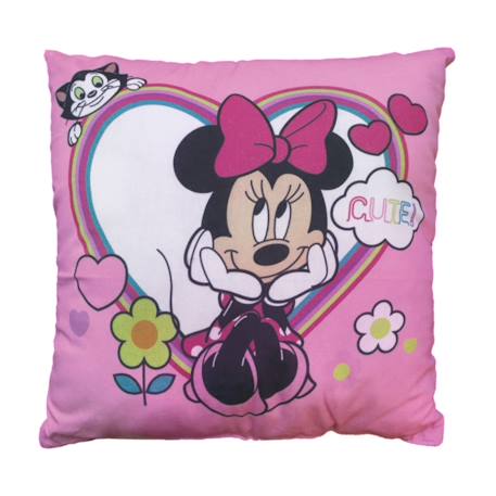 Coussin imprimé 100% coton, disney minnie shopping Rose 1 - vertbaudet enfant 