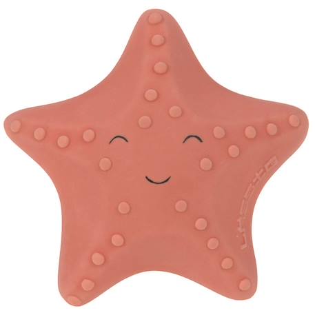 Jouet de bain en caoutchouc naturel etoile de mer Rouge 1 - vertbaudet enfant 