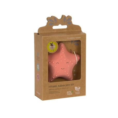 Jouet de bain en caoutchouc naturel etoile de mer Rouge 5 - vertbaudet enfant 