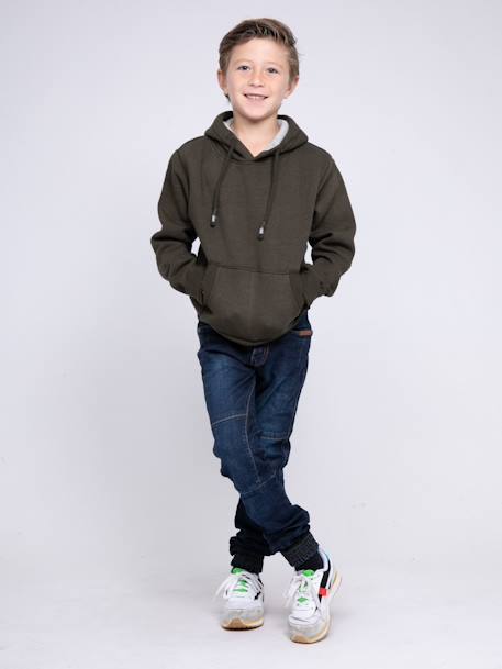 Sweat capuche widem garçon Antra+Kaki+Marron 8 - vertbaudet enfant 