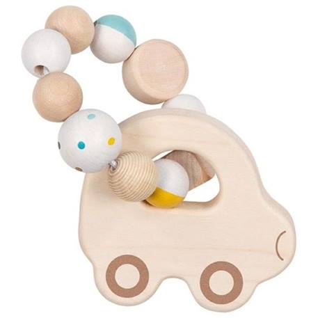 Hochet bois flexible voiture Multi-coloured 1 - vertbaudet enfant 