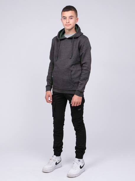 Sweat capuche widem garçon Antra+Kaki+Marron 4 - vertbaudet enfant 