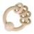 Hochet bois 4 anneaux bois nature cire d'abeille Beige 1 - vertbaudet enfant 