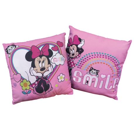 Coussin imprimé 100% coton, disney minnie shopping Rose 3 - vertbaudet enfant 