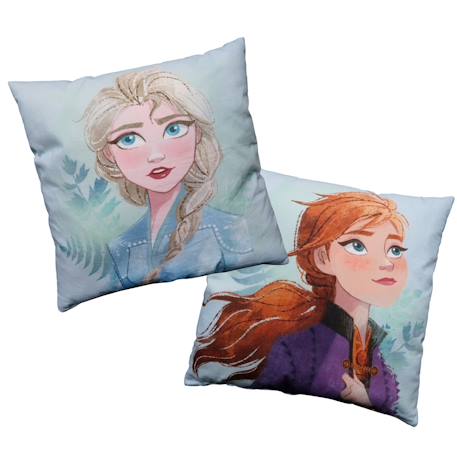 Coussin imprimé 100% coton, disney home frozen sisters Bleu ciel 3 - vertbaudet enfant 