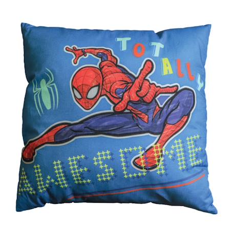Coussin imprimé 100% coton, spiderman hero Bleu 1 - vertbaudet enfant 