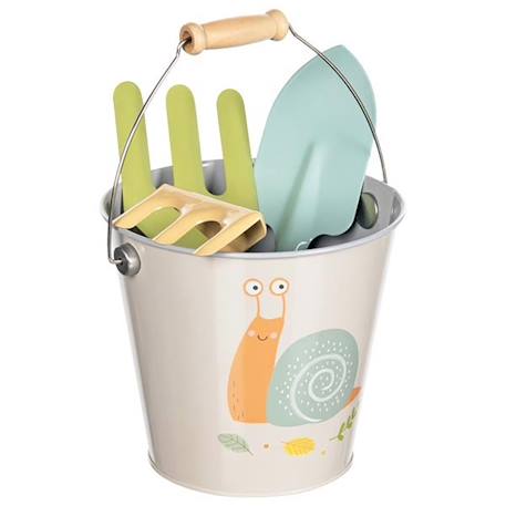 Seau et outils de jardin escargot Gris 2 - vertbaudet enfant 