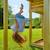 Aire de jeux triple plateforme citronnier bois fsc® Marron - bleu - vert 4 - vertbaudet enfant 