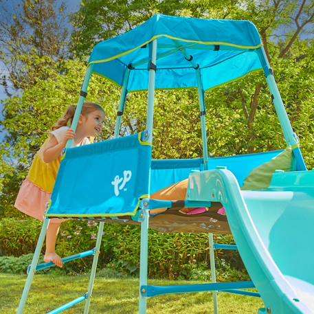 Aire de jeux évolutive aventurier métal Bleu 2 - vertbaudet enfant 