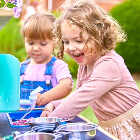 Cuisine d'extérieur pour enfant little chef bois fsc® Marron - bleu - noir 2 - vertbaudet enfant 