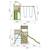 Aire de jeux double plateforme sarriette bois fsc® Marron - bleu - vert 2 - vertbaudet enfant 