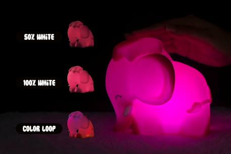 Veilleuse en silicone souple - l'éléphante Rose 5 - vertbaudet enfant 