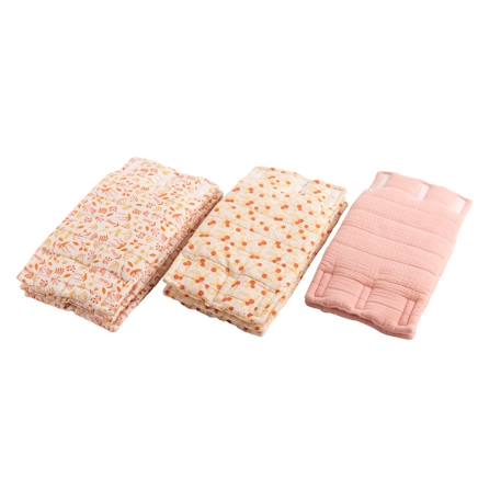 Protections de barreaux de lit en coton Beige+Beige foncé+Bleu/blanc+Ecru léopard+Moutarde+Rose+Rose foncé+Rouge+Vert+Vert tilleul 24 - vertbaudet enfant 