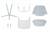 Kit enfant pour chaise haute bois évolutive nesta Gris ciel beyond 1 - vertbaudet enfant 