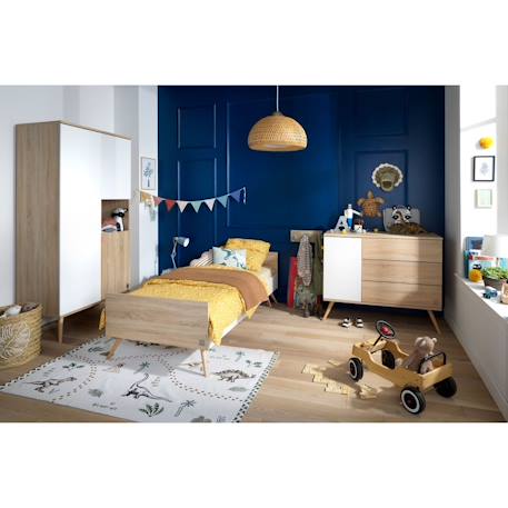 Lit junior en bois - seventies Marron 3 - vertbaudet enfant 