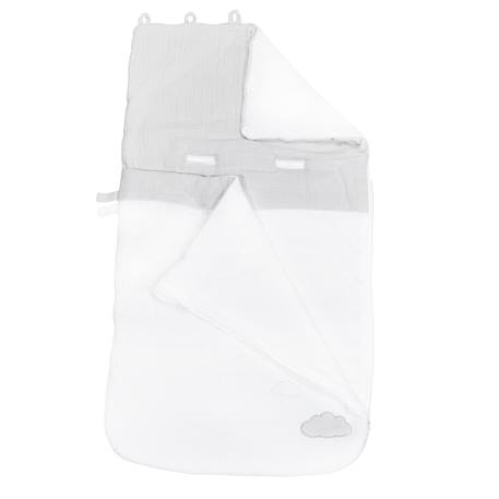 Nid d'ange en coton - lily Blanc/bleu+Blanc/gris+Blanc/rose 5 - vertbaudet enfant 