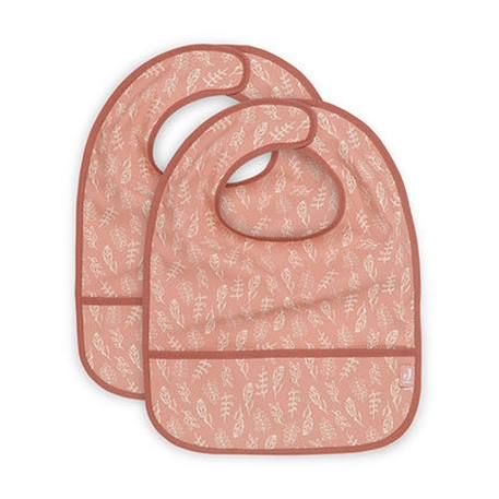 Lot de 2 bavoirs imperméables Beige, blanc+Blanc, vert, jaune+Ecru, marron+Ecru, vert+Marron chataigne+Rose des bois 27 - vertbaudet enfant 