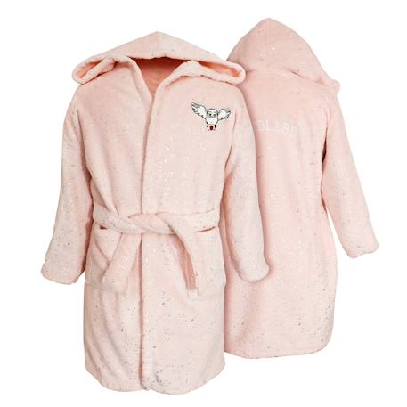 Robe de chambre brodée à capuche, harry potter hedwige Rose clair 3 - vertbaudet enfant 