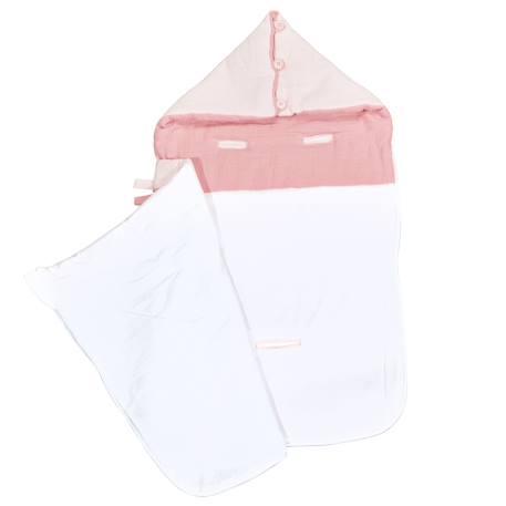 Nid d'ange en coton - lily Blanc/bleu+Blanc/gris+Blanc/rose 9 - vertbaudet enfant 