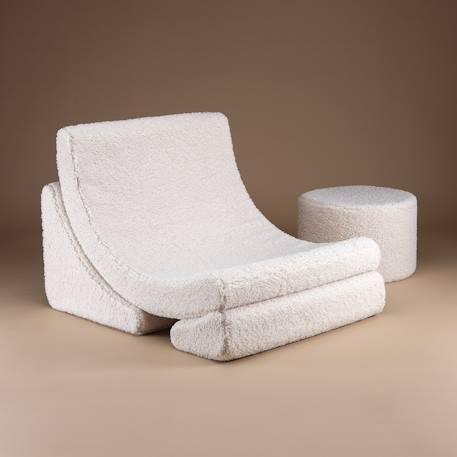 Fauteuil de jeu enfant - pouf design lune en teddy Biscuit+Cream white+Guava+Matcha 11 - vertbaudet enfant 