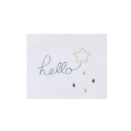 Bavoirs lot de 2 en coton - hello Blanc 2 - vertbaudet enfant 