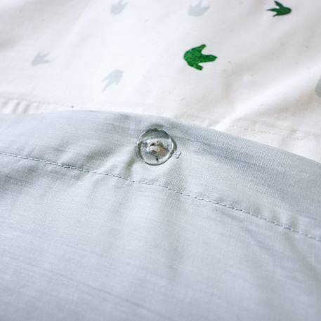 Parure de lit imprimée 100% coton, dino jungle Gris 5 - vertbaudet enfant 