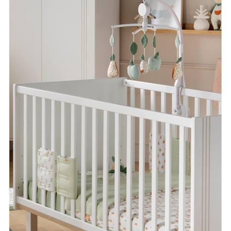 Protections de barreaux de lit en coton Beige+Beige foncé+Bleu/blanc+Ecru léopard+Moutarde+Rose+Rose foncé+Rouge+Vert+Vert tilleul 35 - vertbaudet enfant 