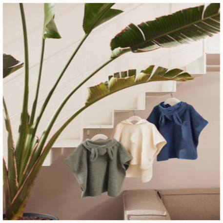Poncho de bain éponge en coton Beige+Bleu+Creme+Nougat+Rose+Vert d'eau 15 - vertbaudet enfant 