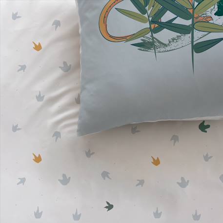 Parure de lit imprimée 100% coton, dino jungle Gris 2 - vertbaudet enfant 