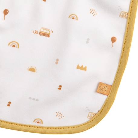 Lot de 2 bavoirs en coton - sunlight Blanc 3 - vertbaudet enfant 
