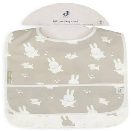 Lot de 2 bavoirs imperméables Beige, blanc+Blanc, vert, jaune+Ecru, marron+Ecru, vert+Marron chataigne+Nougat+Rose des bois+Vert jungle+Vert olive 40 - vertbaudet enfant 