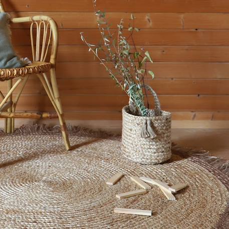 Panier de rangement jute à suspendre oslo Beige 2 - vertbaudet enfant 