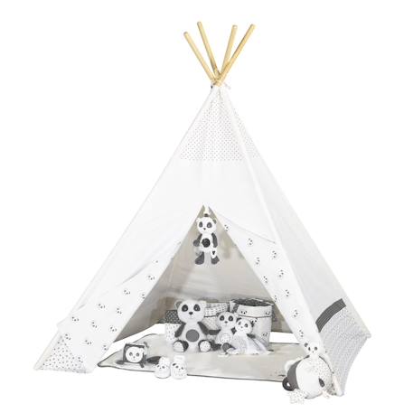 Tipi en toile en coton - chao chao Blanc 3 - vertbaudet enfant 