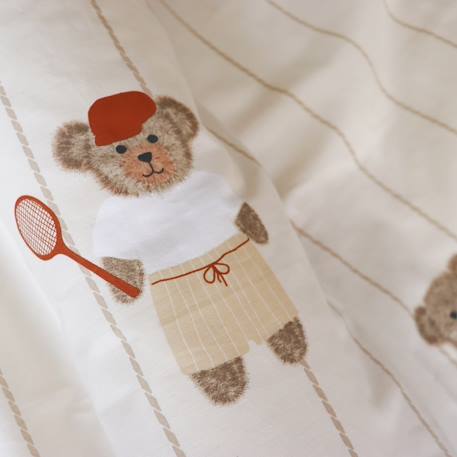 Parure de lit imprimée 100% coton, teddy bear Beige 5 - vertbaudet enfant 