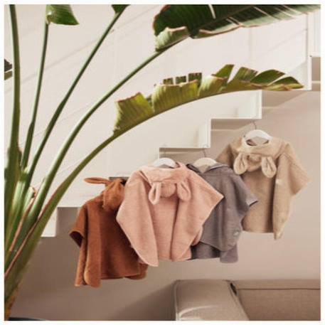 Poncho de bain éponge en coton Beige+Bleu+Creme+Nougat+Rose+Vert d'eau 23 - vertbaudet enfant 