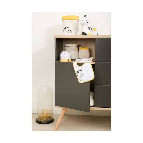 Lot de 2 bavoirs en coton - pluche et pompon Blanc 3 - vertbaudet enfant 