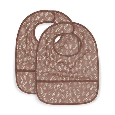 Lot de 2 bavoirs imperméables Beige, blanc+Blanc, vert, jaune+Ecru, marron+Ecru, vert+Marron chataigne+Rose des bois 24 - vertbaudet enfant 