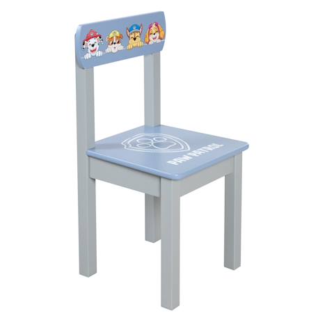 Chaise en bois massif imprimé Pat Patrouille Bleu gris / paw patrol 6 - vertbaudet enfant 