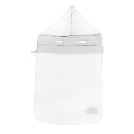 Nid d'ange en coton - lily Blanc/bleu+Blanc/gris+Blanc/rose 4 - vertbaudet enfant 