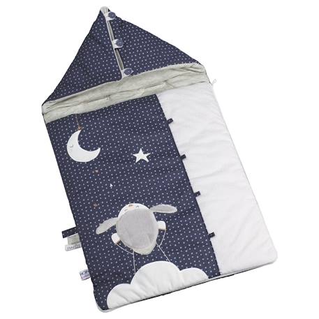 Nid d'ange nomade bébé mouton en coton - merlin Bleu 1 - vertbaudet enfant 