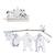 Lot de 2 bavoirs en coton - chao chao Blanc 3 - vertbaudet enfant 