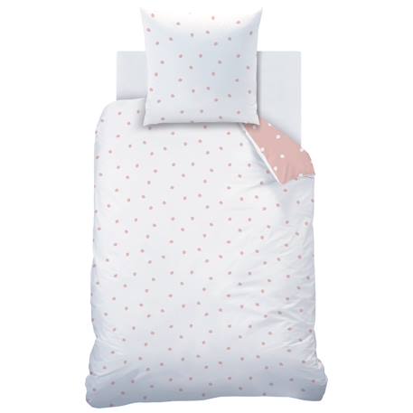 Parure de lit imprimée 100% coton, pink spots Rose 4 - vertbaudet enfant 