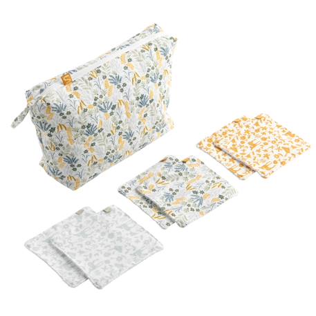 Trousse de toilette en coton - promenons nous Vert tilleul 1 - vertbaudet enfant 