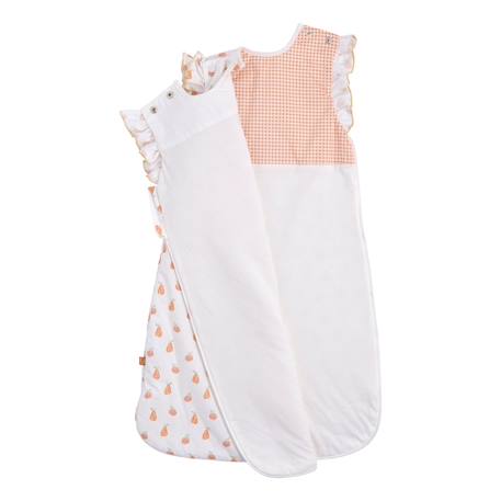 Gigoteuse ouatinée à volants en coton - botanica Blanc 4 - vertbaudet enfant 