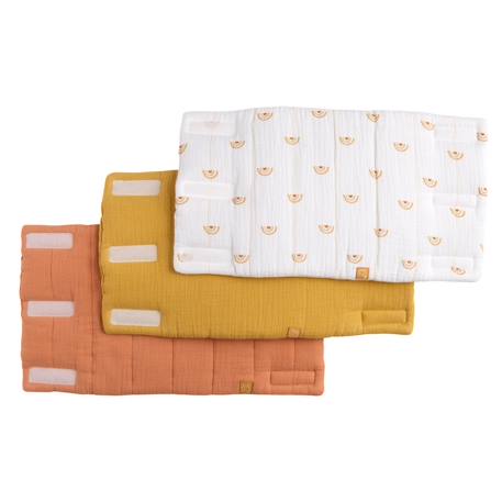 Protections de barreaux de lit en coton Beige+Beige foncé+Bleu/blanc+Ecru léopard+Moutarde+Rose+Rose foncé+Rouge+Vert+Vert tilleul 17 - vertbaudet enfant 
