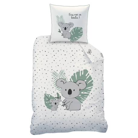 Parure de lit imprimée 100% coton, koalas Ecru 3 - vertbaudet enfant 
